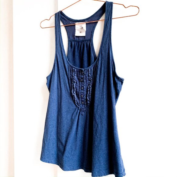 h&m racerback blue tank top size small - Picture 3 of 4